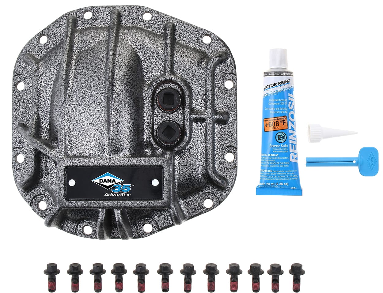 Spicer 10044349 Dana 35™ AdvanTEK® Diff Cover, Gray Nodular Iron - Fits 2018+ Jeep Wrangler JL, Dana 35 AdvanTEK Axle - Rear Axle