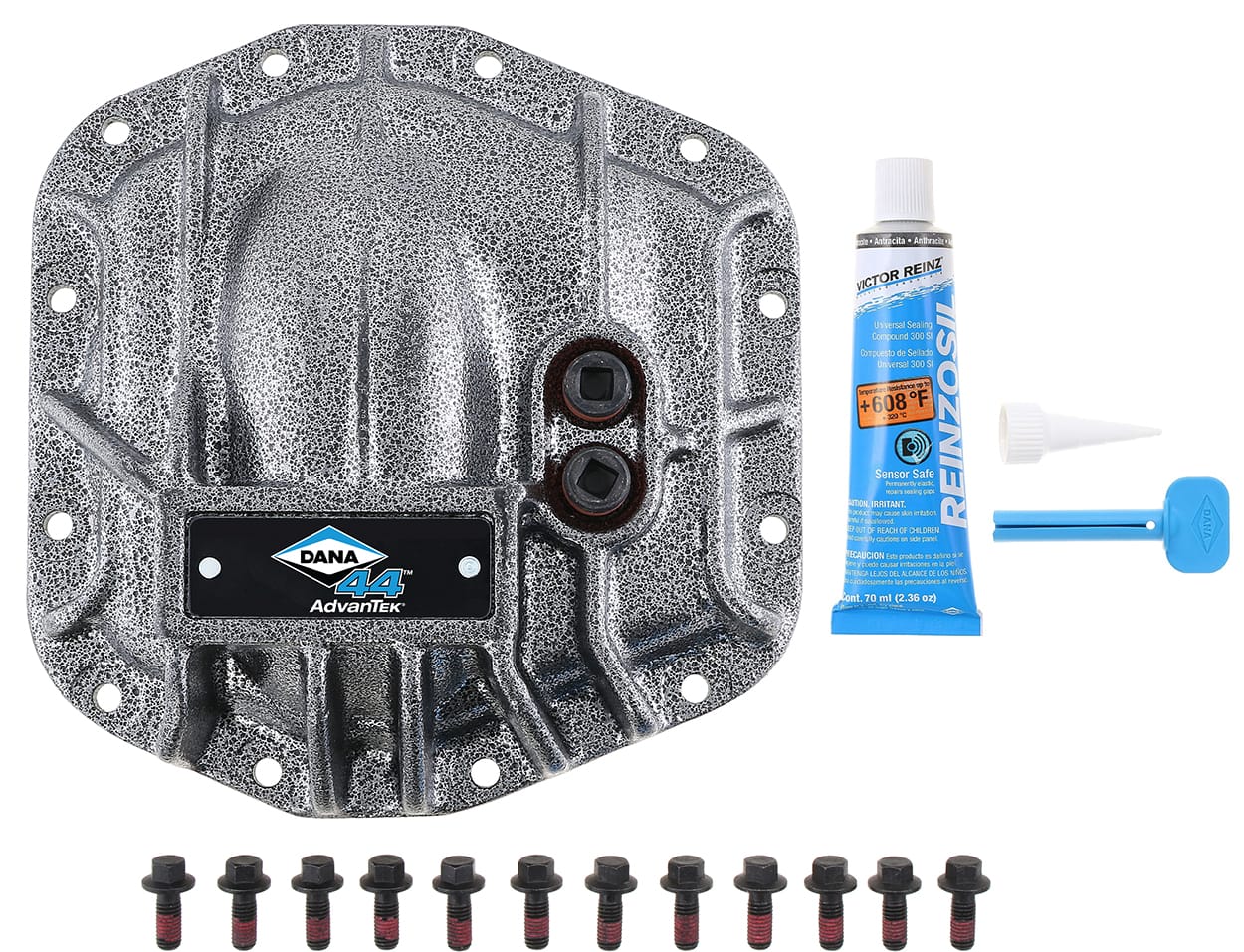Spicer 10044799 Dana 44™ AdvanTEK® Diff Cover, Gray Nodular Iron - Fits 2018+ Jeep Wrangler JL, 2020+ Jeep Gladiator JT - Dana 44 AdvanTEK Axle - Front Axle