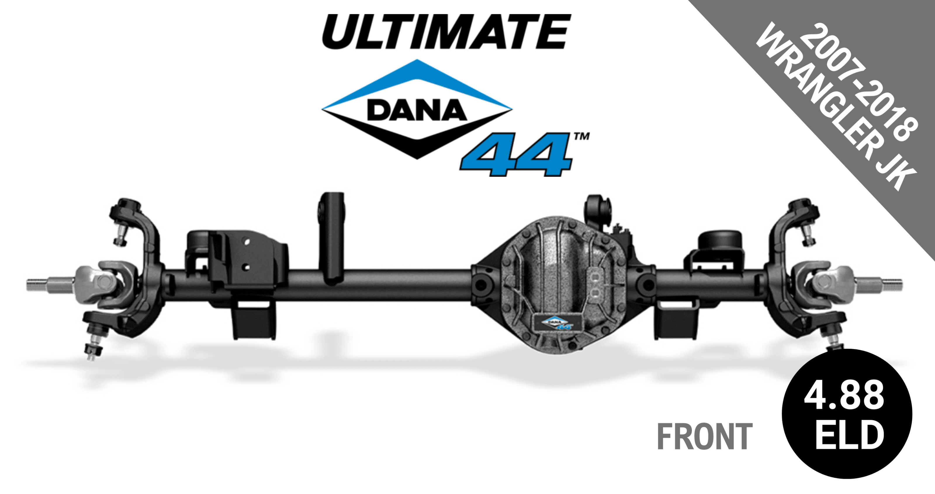 Ultimate Dana 44™ Crate Axle, Fits 2007-2018 Jeep Wrangler JK - Front Axle - 4.88 Gear Ratio, Electronic Locking Differential - 10010521 - NON-RETURNABLE