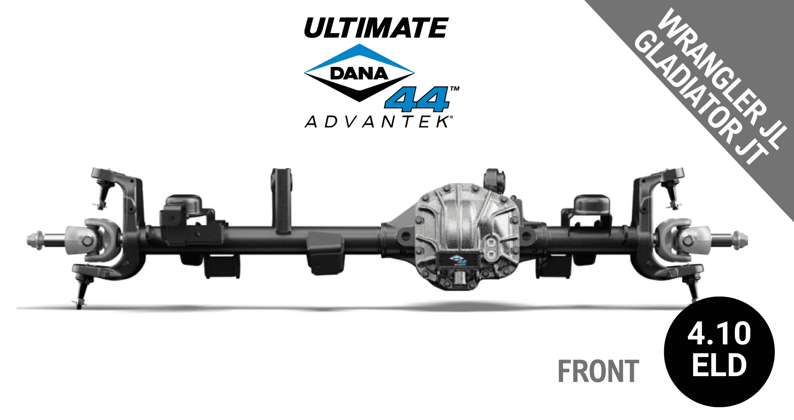 Ultimate Dana 44™ AdvanTEK® Crate Axle, Fits 2018+ Wrangler JL, 2020+ Gladiator JT - Front Axle - 4.10 Gear Ratio, Electronic Locking Differential - 10047715 - NON-RETURNABLE