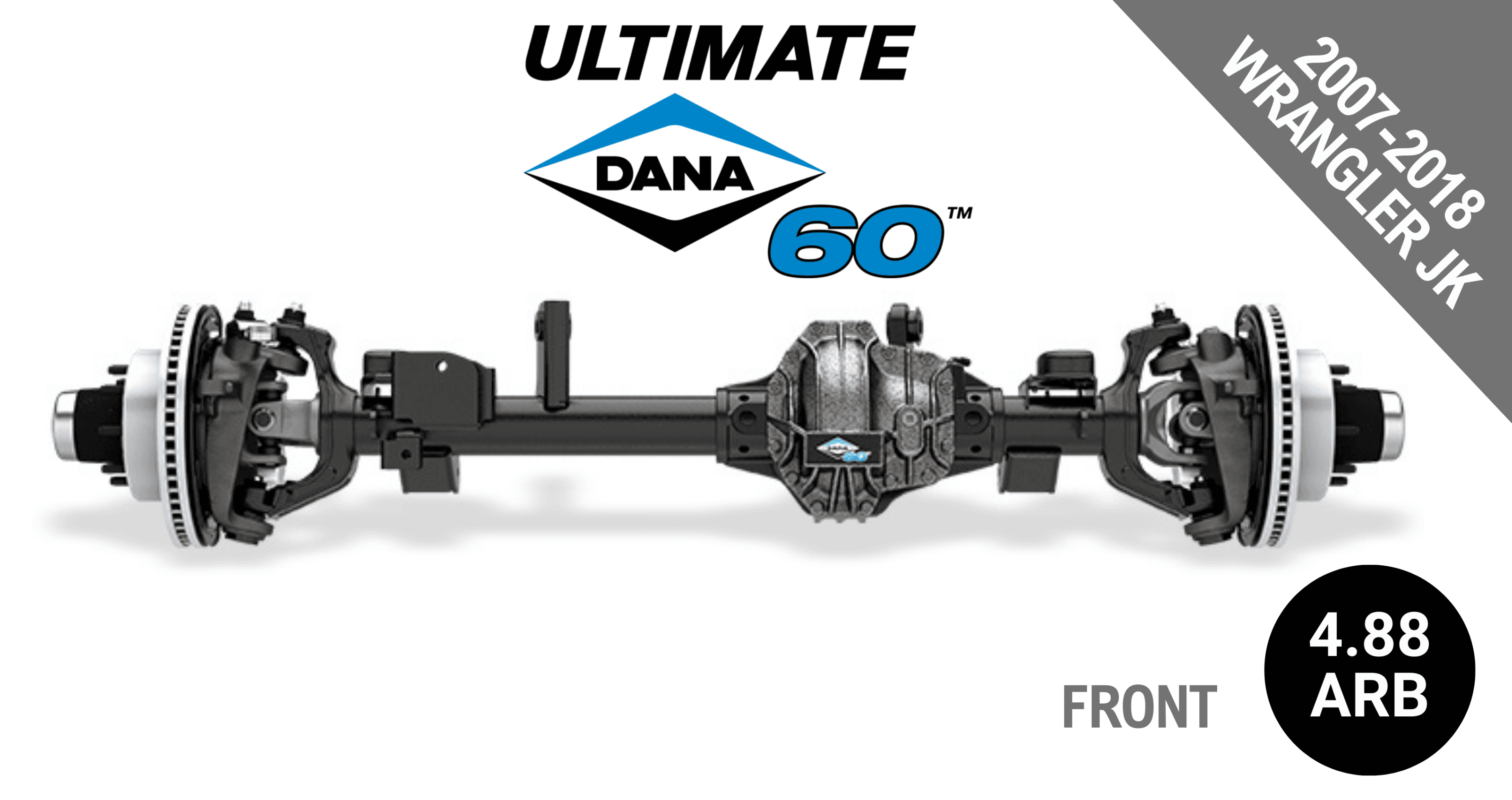 Ultimate Dana 60™ Crate Axle, Fits 2007-2018 Jeep Wrangler JK - Front Axle - 4.88 Gear Ratio, ARB Air Locking Differential - 10033062 - NON-RETURNABLE