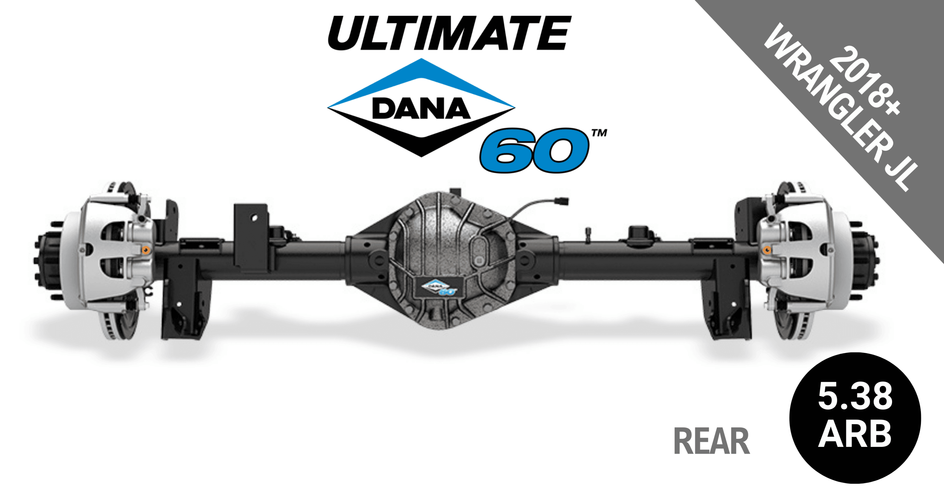 Ultimate Dana 60™ Crate Axle, Fits 2018+ Jeep Wrangler JL - Rear Axle - 5.38 Gear Ratio, ARB Air Locking Differential - 10088918 - NON-RETURNABLE