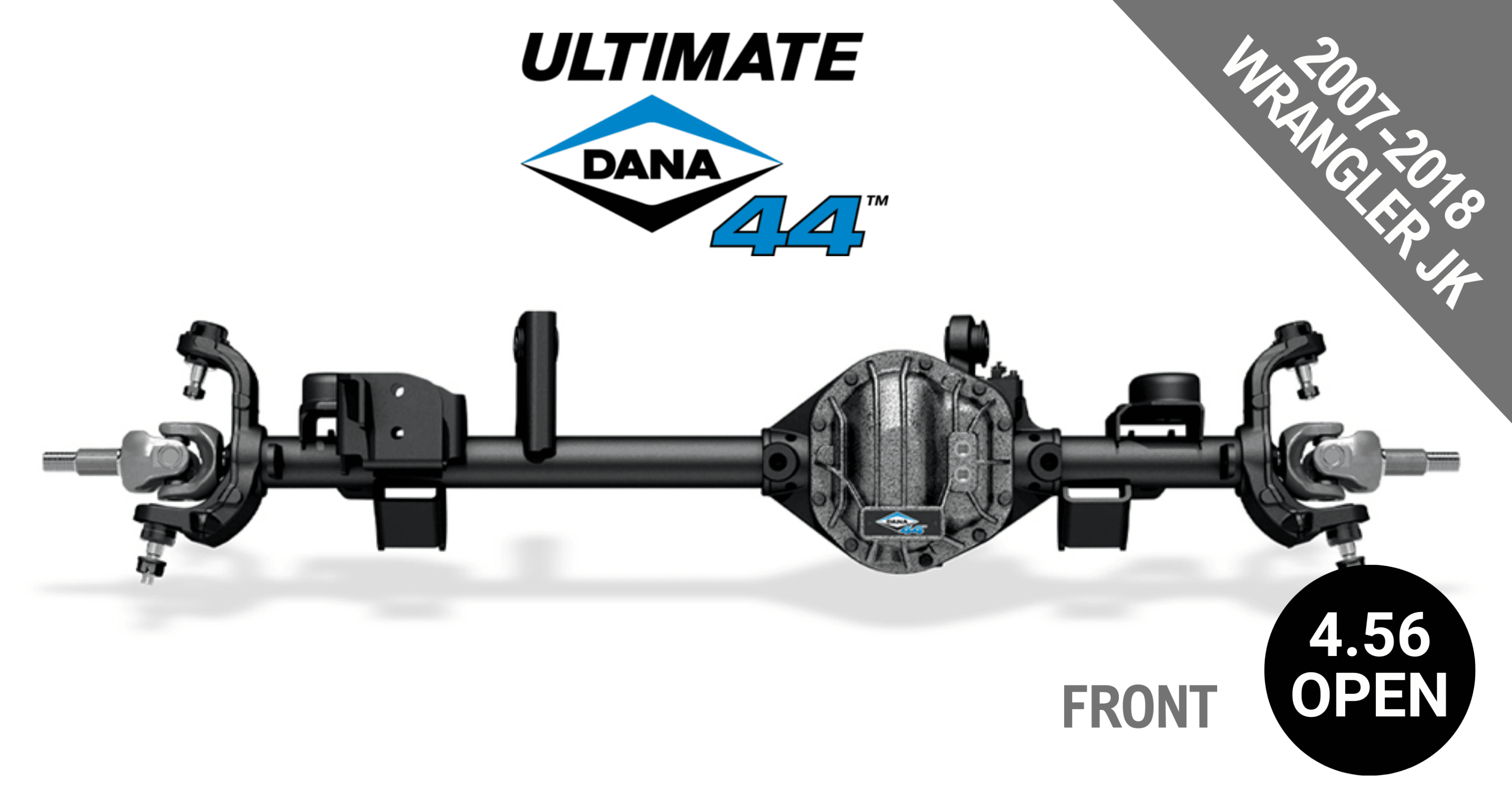 Ultimate Dana 44™ Crate Axle, Fits 2007-2018 Jeep Wrangler JK - Front Axle - 4.56 Gear Ratio, Open/Std Differential - 10032863 - NON-RETURNABLE