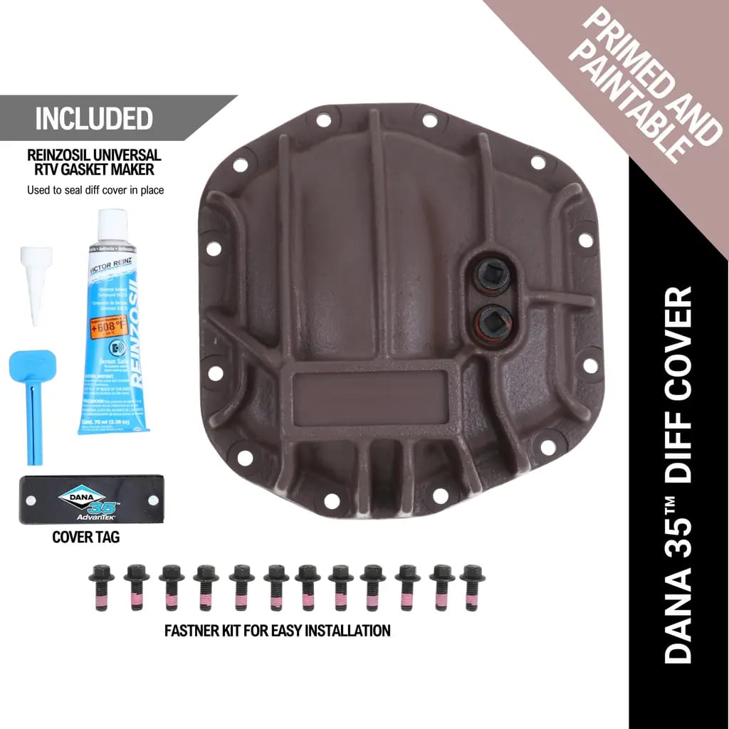 Spicer 10332153 Dana 35™ AdvanTEK® Diff Cover, Primed-Paintable Nodular Iron - Fits 2018+ Jeep Wrangler JL, Dana 35 AdvanTEK Axle - Rear Axle