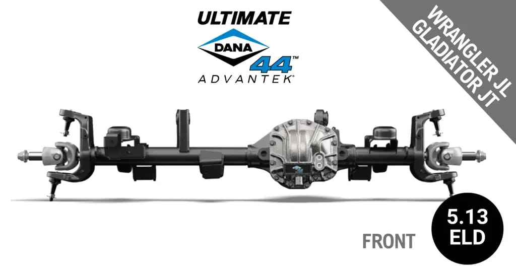 Ultimate Dana 44™ AdvanTEK® Crate Axle, Fits 2018+ Wrangler JL, 2020+ Gladiator JT -  Front Axle - 5.13 Gear Ratio, Electronic Locking Differential - 10047718 - NON-RETURNABLE