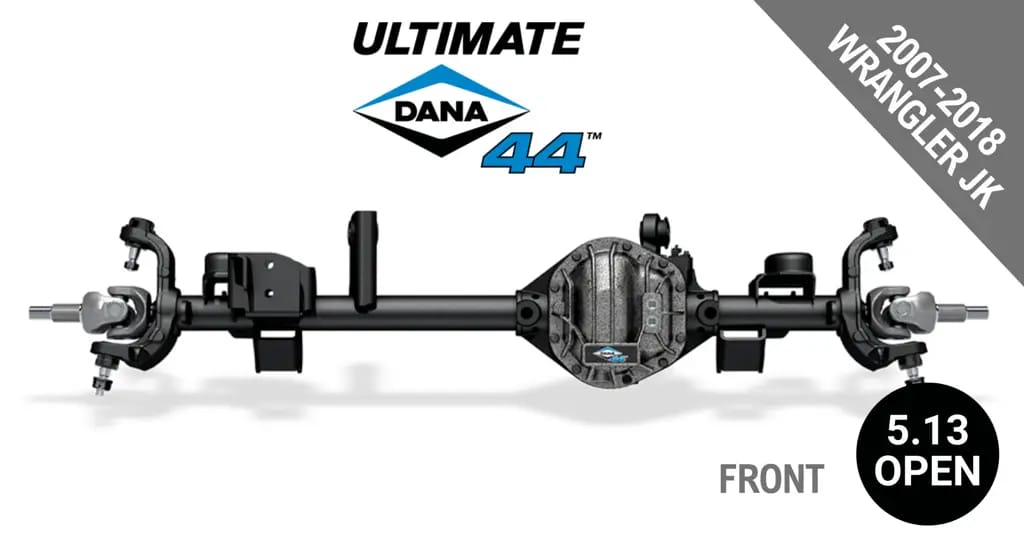 Ultimate Dana 44™ Crate Axle, Fits 2007-2018 Jeep Wrangler JK  -  Front Axle - 5.13  Gear Ratio, Open/Std Differential - 10032865 - NON-RETURNABLE