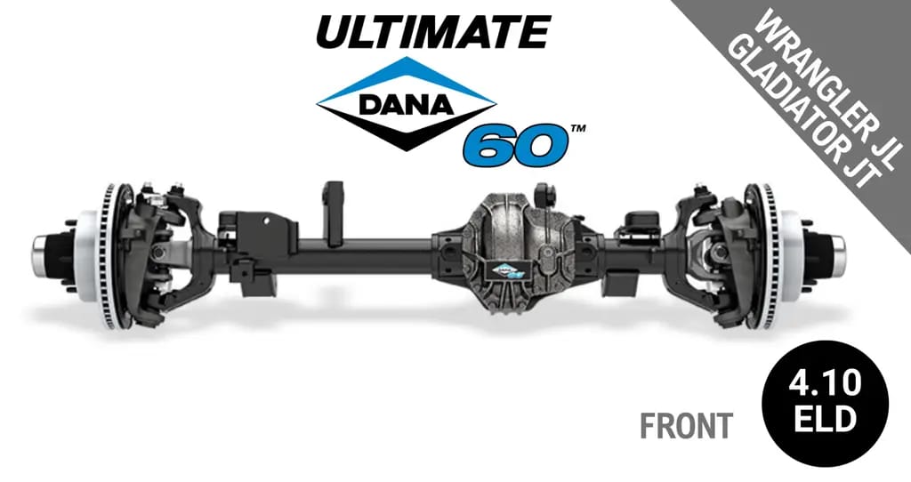 Ultimate Dana 60™ Crate Axle, Fits 2018+ Wrangler JL, 2020+ Gladiator JT  -  Front Axle - 4.10  Gear Ratio, Eaton ELocker® - 10056043 - NON-RETURNABLE