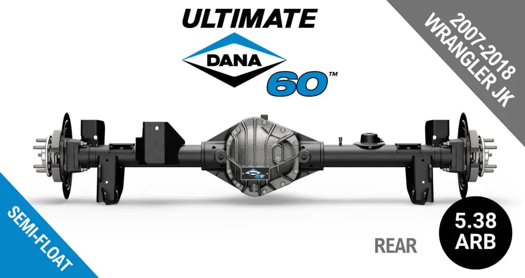 Ultimate Dana 60™ Semi-Float, Fits 2007-2018 Jeep Wrangler JK  - Rear Axle - 5.38 Gear Ratio, ARB Air Locking Differential, 67.9 in. Width - Crate Axle - NON-RETURNABLE