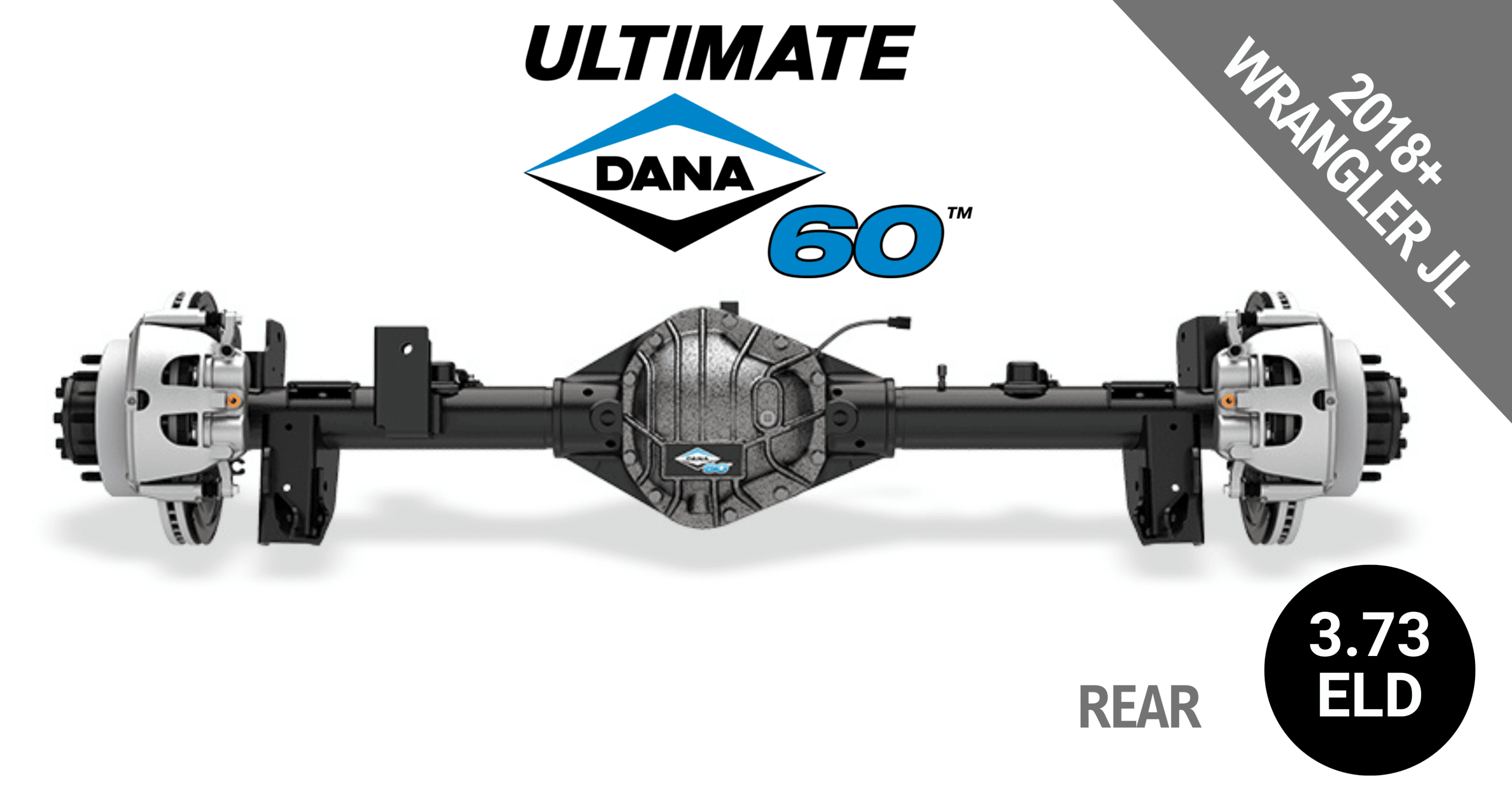 Ultimate Dana 60™ Crate Axle, Fits 2018+ Jeep Wrangler JL - Rear Axle - 3.73 Gear Ratio, Eaton ELocker® - 10048757
