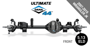 UD44 - Ultimate Dana 44™ Crate Axle, Fits 2007-2018 Jeep Wrangler JK  -  Front Axle - 5.13  Gear Ratio, Electronic Locking Differential - 10010522