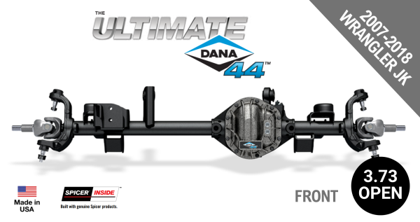 UD44 - Ultimate Dana 44™ Crate Axle, Fits 2007-2018 Jeep Wrangler JK  -  Front Axle - 3.73  Gear Ratio, Open/Std Differential - 10032861