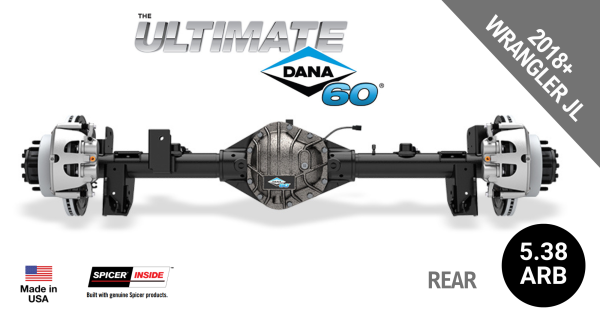 Spicer - Ultimate Dana 60™  Crate Axle, Fits 2018+ Jeep Wrangler JL  -  Rear  Axle - 3.73  Gear Ratio, Eaton ELocker® - 10048757