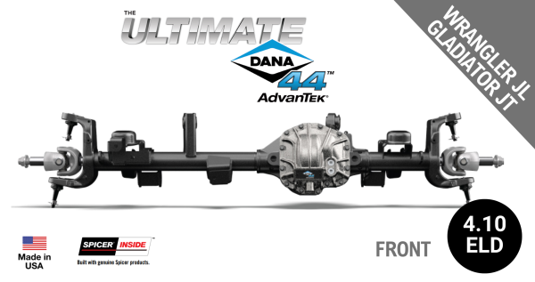 UD44 - Ultimate Dana 44™ AdvanTEK®  Crate Axle, Fits 2018+ Wrangler JL, 2020+ Gladiator JT  -  Front Axle - 4.10  Gear Ratio, Electronic Locking Differential - 10047715