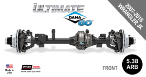 Ultimate Dana 60™ Crate Axle, Fits 2007-2018 Jeep Wrangler JK  -  Front Axle -  5.38 Gear Ratio, ARB Air Locking Differential - 10033061