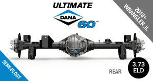 Ultimate Dana 60™ Semi-Float, Fits 2018+ Jeep Wrangler JL - Rear Axle - 3.73 Gear Ratio, Eaton ELocker®, 67.9 in. Width - Crate Axle
